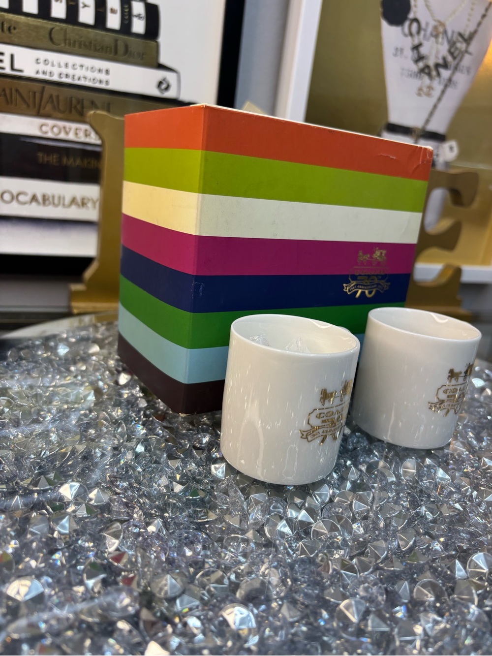Coach 70th Anniversary Signature Gift Box Mug Set NIB - Picture 10 of 12